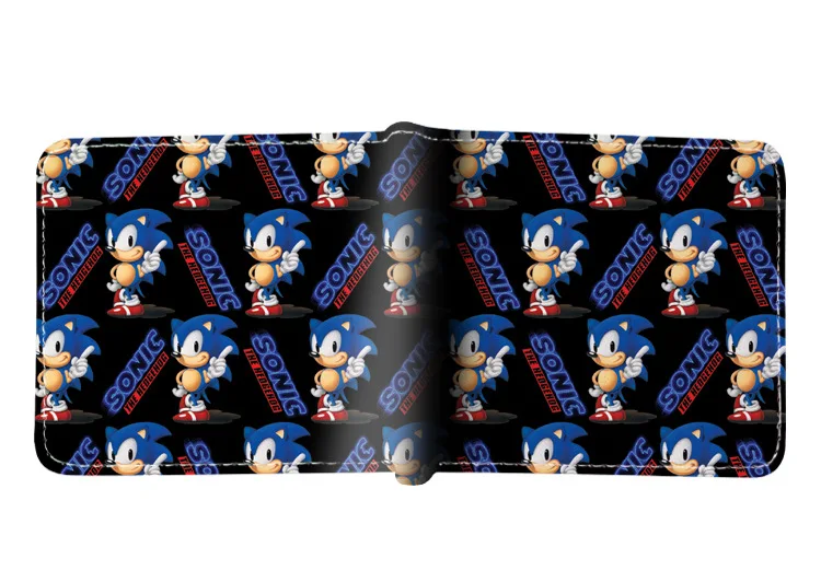 2023 New Sonic Characters Pattern Bifold Cartoon Wallet for Kids