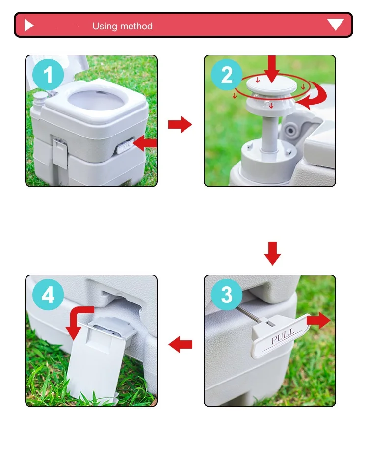 Portable Toilet Camping RV Boating Caravan Accessory Portable RV Folding Camping Toilet Portable Travel Toilet