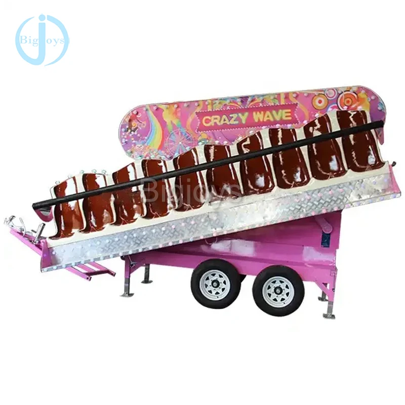 Fairground Portable Crazy Wave Rides Trailer Mini Miami Ride Children Amusement Park Rides For Sale