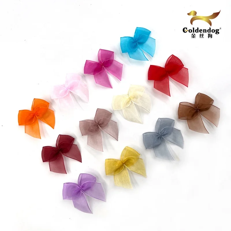 Cheap factory wholesale colors handmade pre made mini satin ribbon bow for decoration