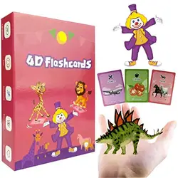 2022 augmented reality educational toys 4d flashcards for children leanging language with augmented reality books