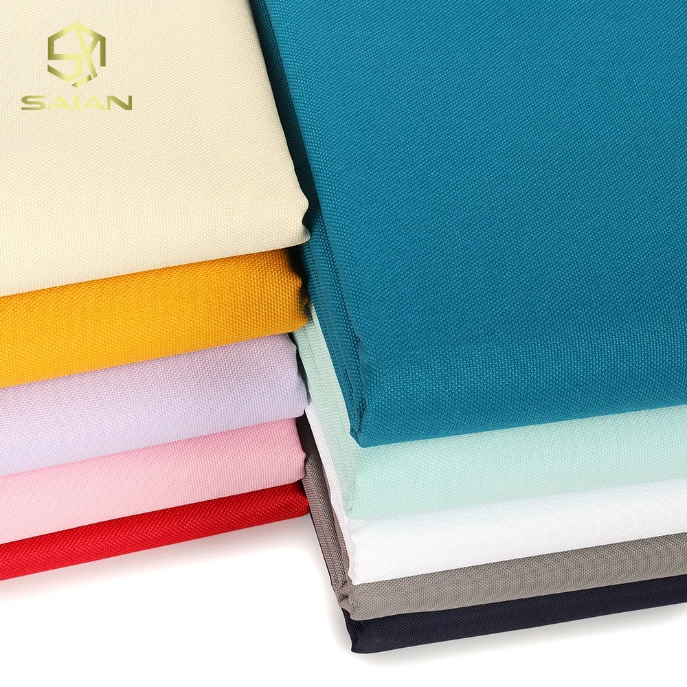 420D Eco-friendly Waterproof PU Canvas 100% Polyester Plain Solid Color  Oxford Fabric For Bag Backpack Tent