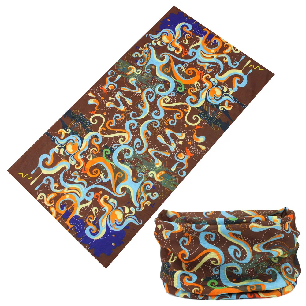 100% Polyester Outdoor Neck Gaiter Multifunctional Adult Cycling Buffs Bandana with Solid Color Style Seamless Head Scarf