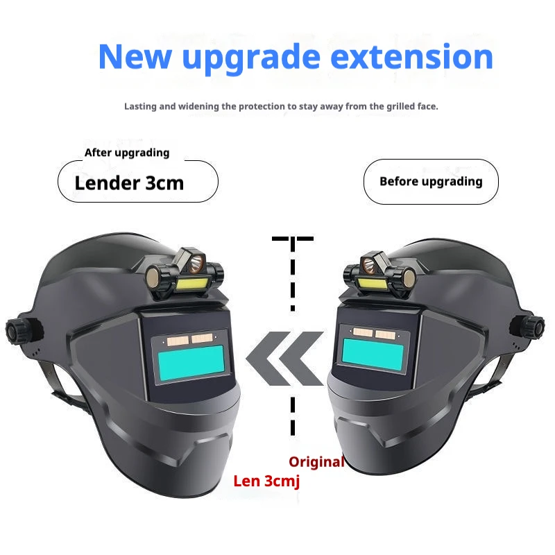 Professional Lightweight Tig Arc Welding Mask Protective Light Changing Face Shield Headwear Burning Welder Hat