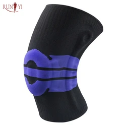 Runyi 2 Pack Compression Knee Braces Knitted Knee Support for ACL & Arthritis Pain Relief