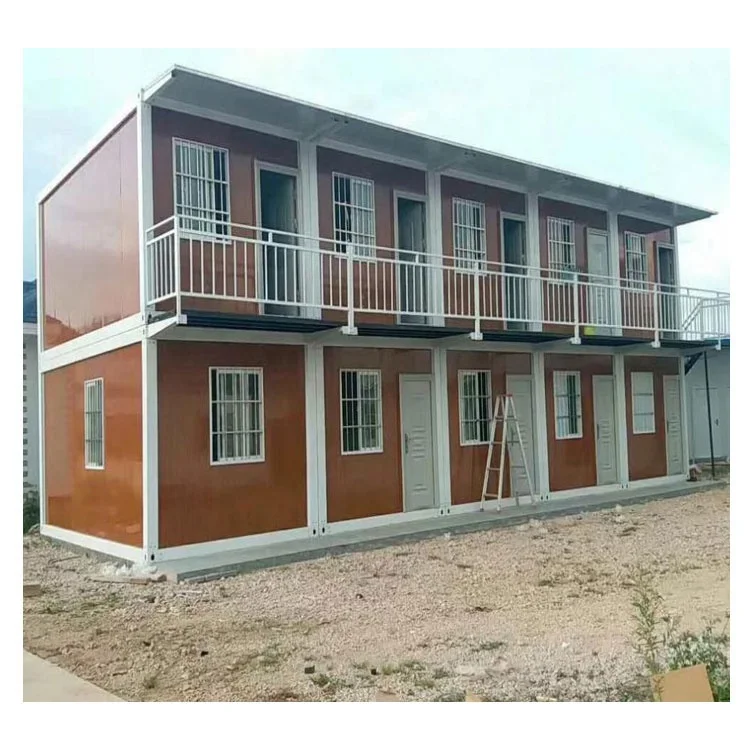 2024 new technology container office steel structure frame welded flat pack container house as dormitory