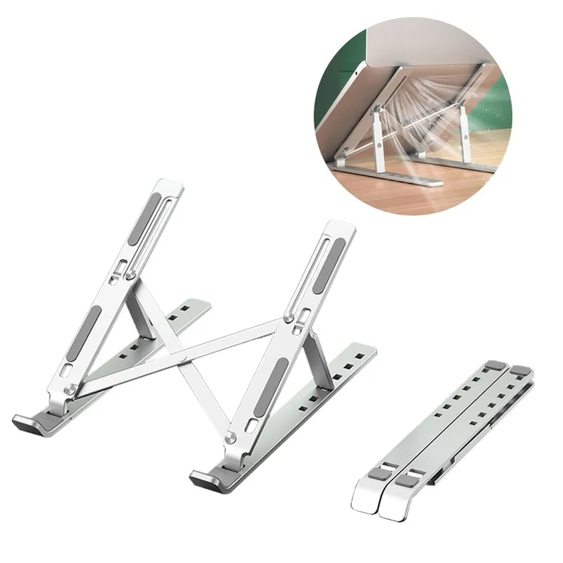 Trending Products Adjustable Multifunctional Aluminium Notebook Holder Foldable Ergonomic Office Laptop Stand