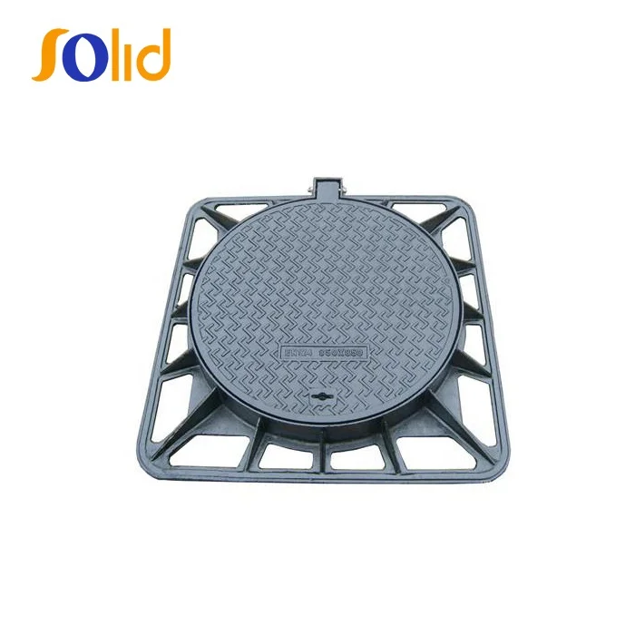 
850X850 D400 Double hinge, double closing Square Sewage Manhole Cover in China 