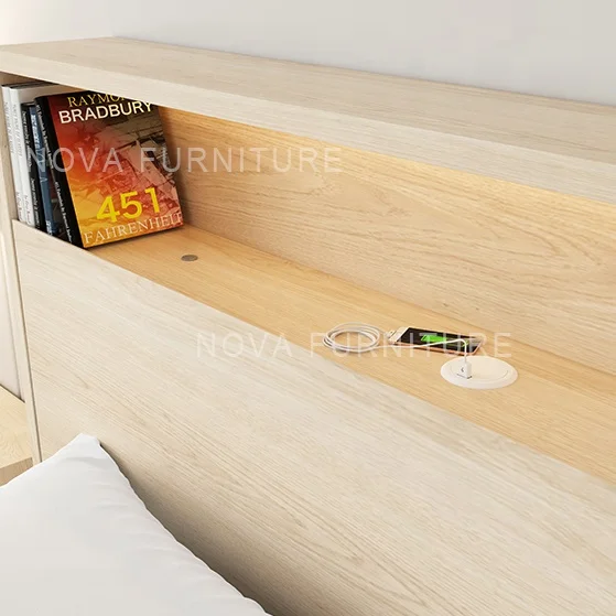 NOVA Classic Bedroom Furniture Gas Lift Storage Bed With End Drawer Base