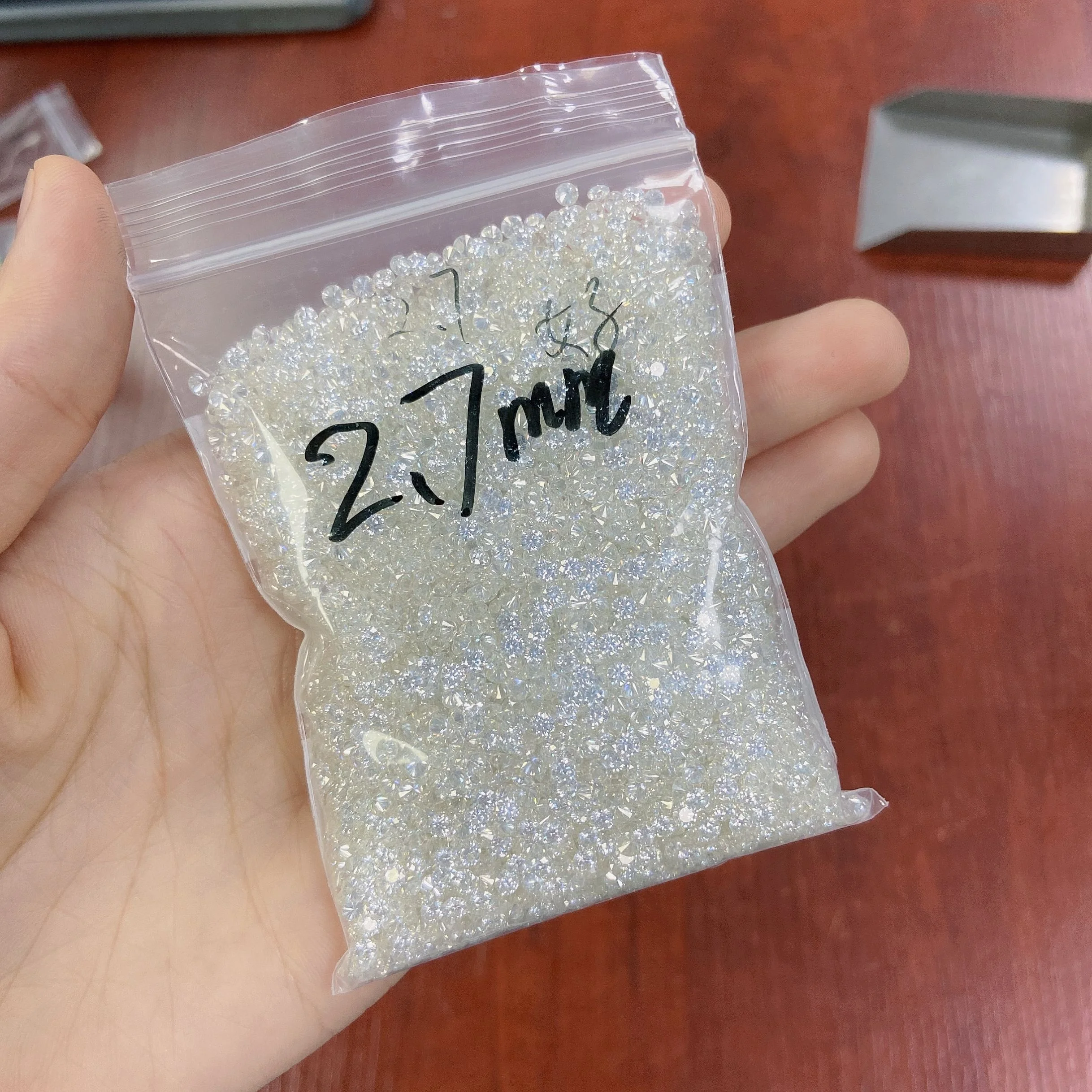 Превосходный бриллиантовый Муассанит высшего качества, размер 0,8 ~ 2,9 мм, цена за карат, цвет D, Круглый бриллиантовый бриллиант бриллиантовой огранки, Свободный Муассанит