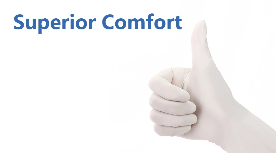 Natural White Medecal Latex Examination Glovees Factory Price Guantes Medicos de Examen de Latex Made from Malaysia Wholesale