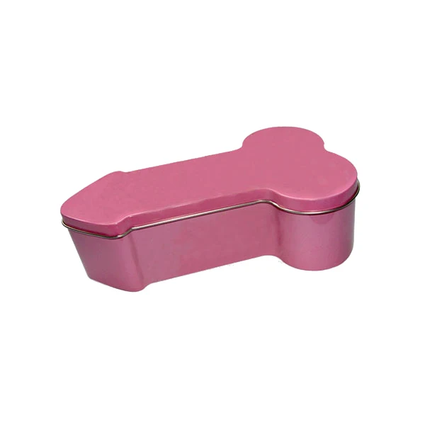 sexual game products & sex toy packaging tin box in penis shape