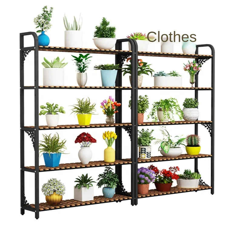 Wholesale wrought iron flower stand household multi-layer indoor balcony rack