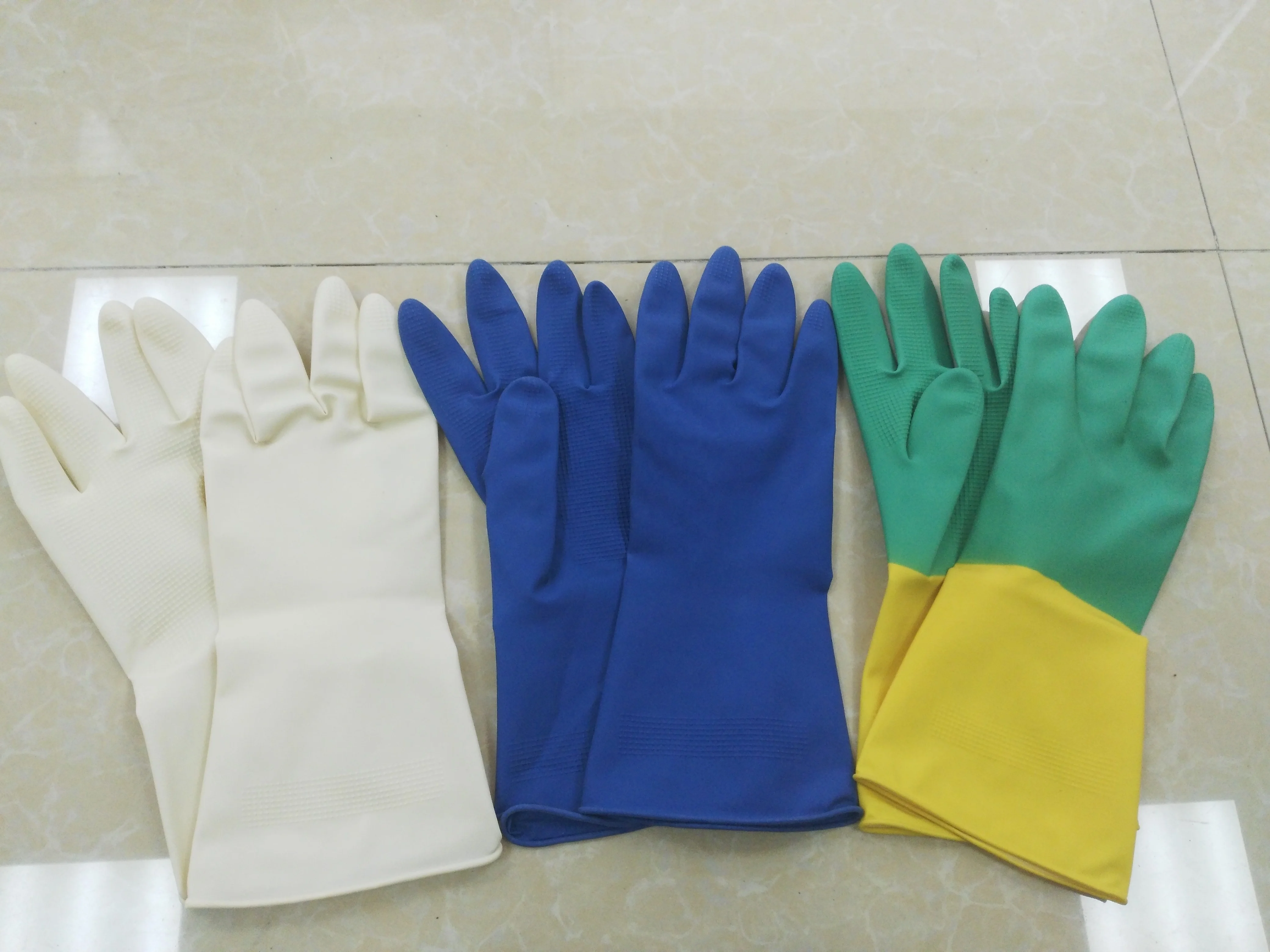 Manufacturing Nature household latex Rubber Unlined  Kitchen food contact Gloves