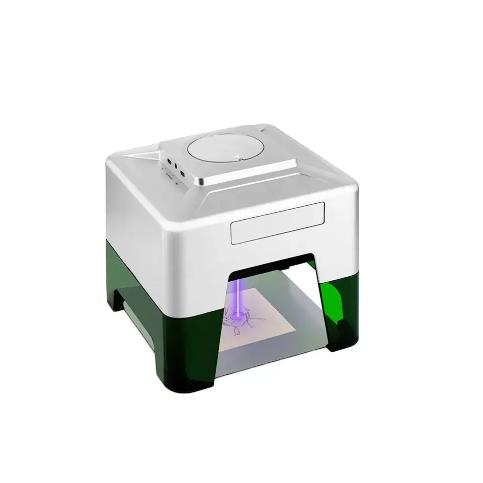 Portable fiber Laser Engraver CNC Mini Laser printer  Engraving Machine DIY Logo Mark Printer Cutter