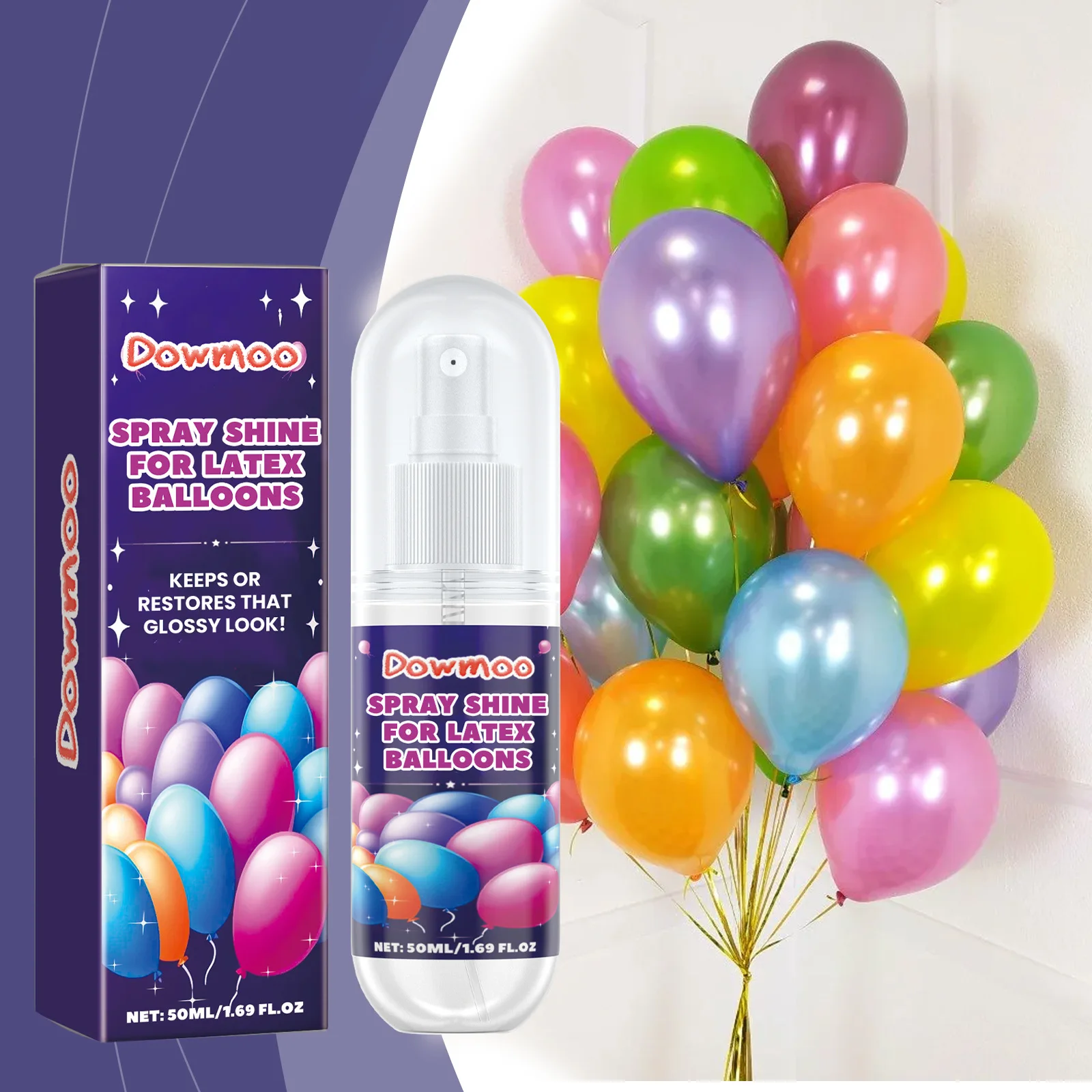 DOWMOO Wholesale Improve Balloon Gloss Lasting Effect Create Atmosphere Highlight Balloon spray