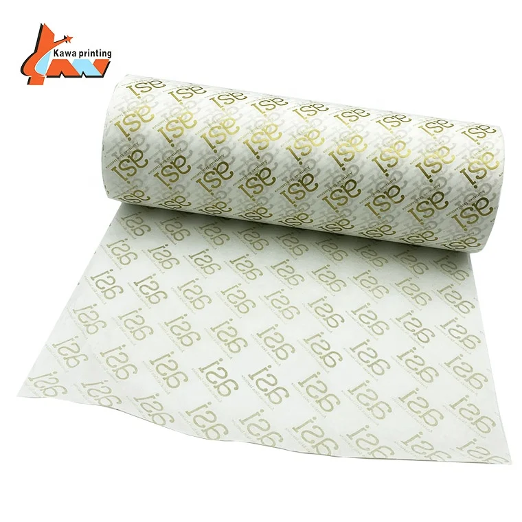 
Custom logo printing tissue wrapping paper roll paper for packaging 