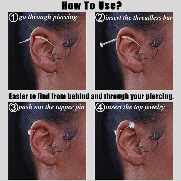 2025 оптовая продажа игла для прокола из нержавеющей стали изогнутая шпилька носа одноразовая направляющая ювелирных изделий свадебных торжеств