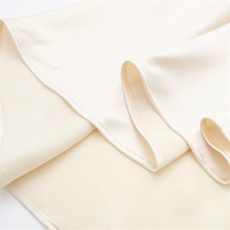PB&ZA 2023 spring new sexy V-neck thin sling shoulder strap silk satin texture underwear dress Vestidos Mujer 2746840