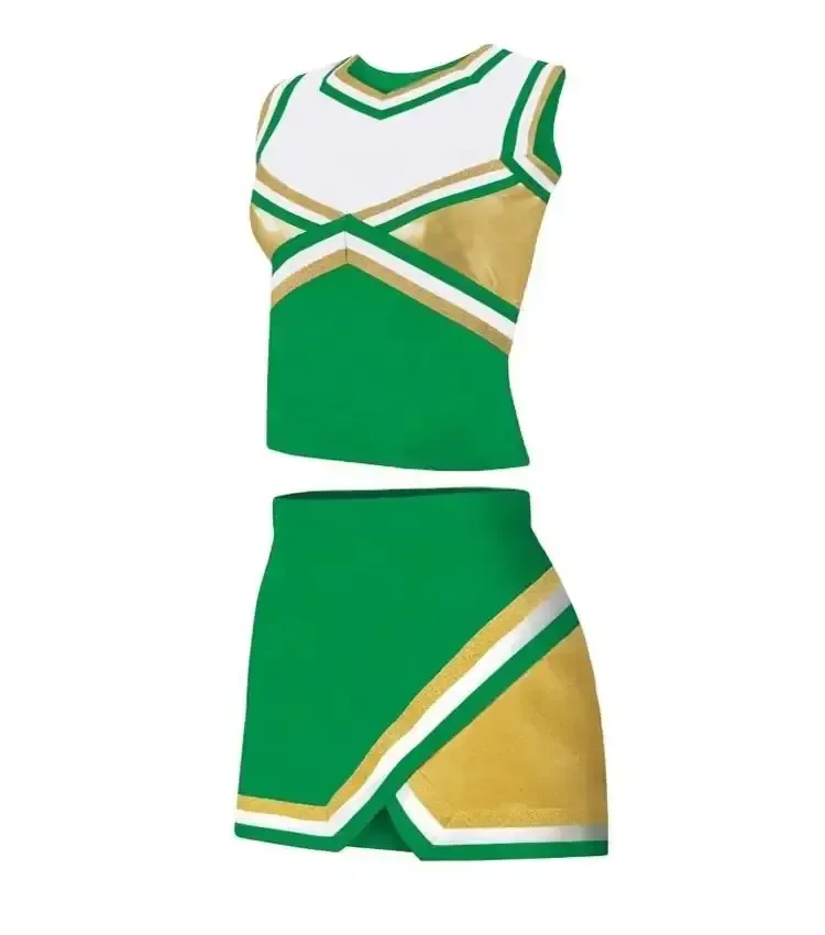 Wholesale Custom Logo Cheer Outfit Dance Uniforms Costume Performance Patched Color Cheerleading Uniforms