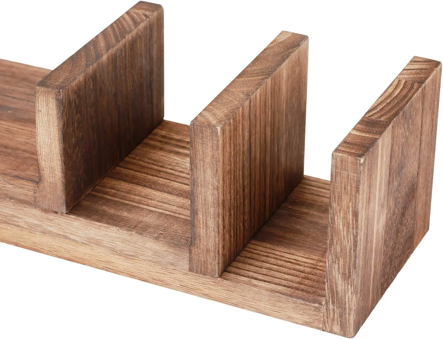 Rustic Wood U Shaped Floating Shelves Wall Mounted Set of 3 Modern 3 Floating Shelves