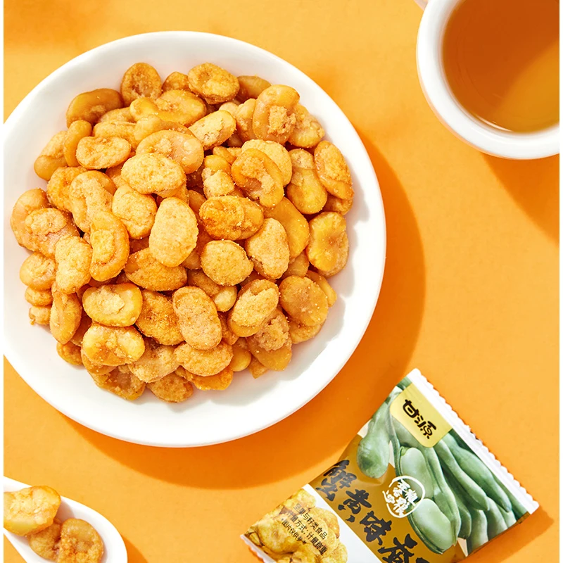 Китайская закуска в виде орехов, вкусная закуска в виде икры краба, Повседневная закуска, вкусная широкая фасоль, 200 г