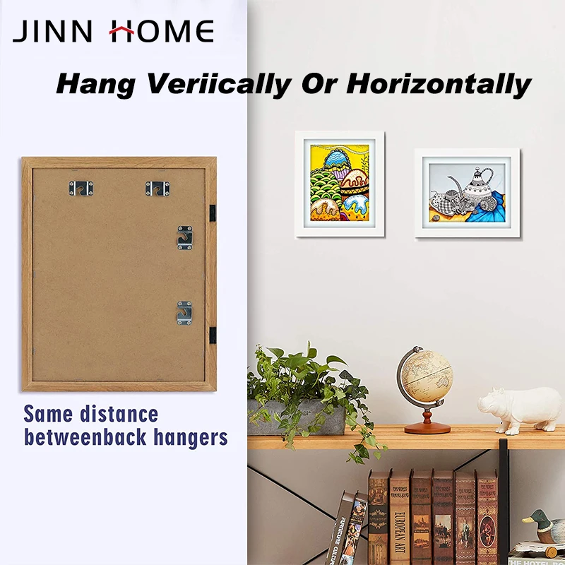 Kids Art Frames Box For 10x12.5in Picture Horizontal Or Vertical Display Front Opening Wall Display for Artworks, Kids Drawings