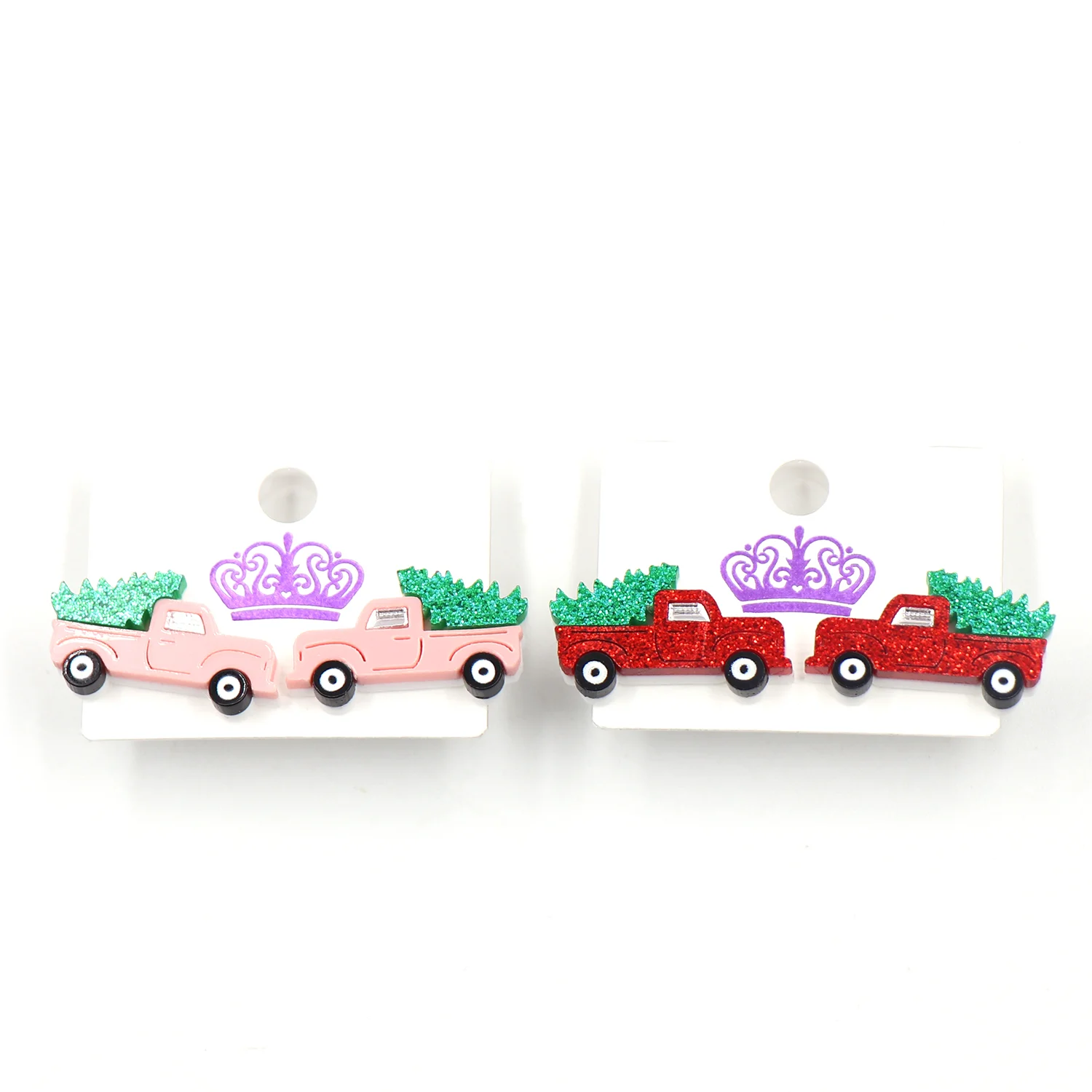 ERS372ER1606  1Pair New product CN Stud earring For women Christmas car cute Acrylic Jewelry
