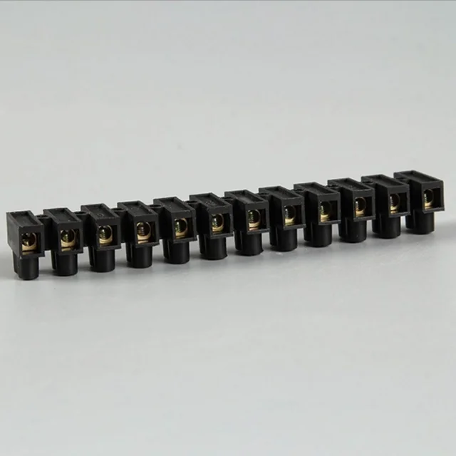 Заводская Прямая продажа Клеммная колодка 12 Way PE PP PA материал 3A 6A 10A 15A 30A 60A 80A 100A упаковка из 10