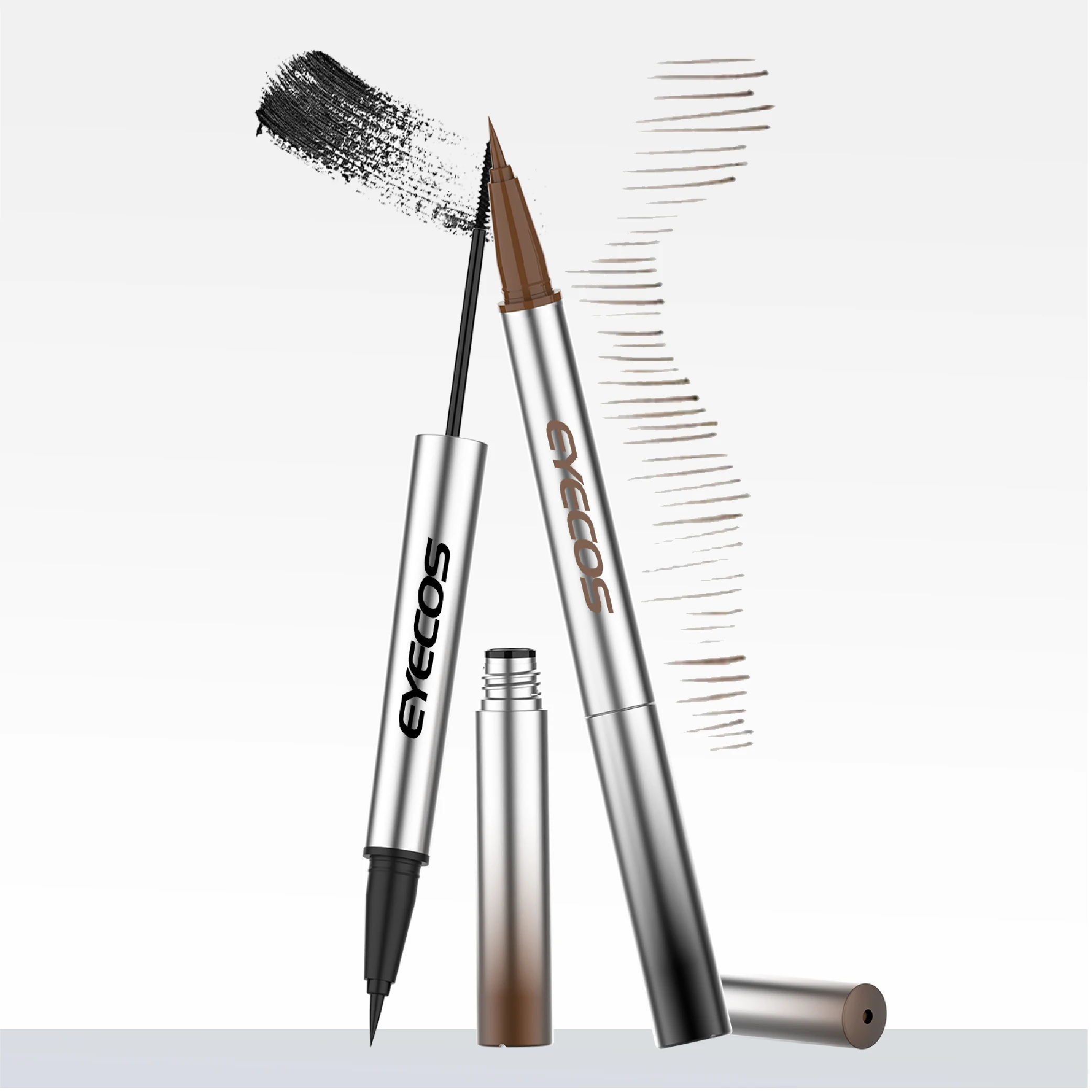 Two In One  Private Label Waterproof Long Lasting ,Matte Liquid Eyeliner not easy to agglomerate Fiber Curling Mascara