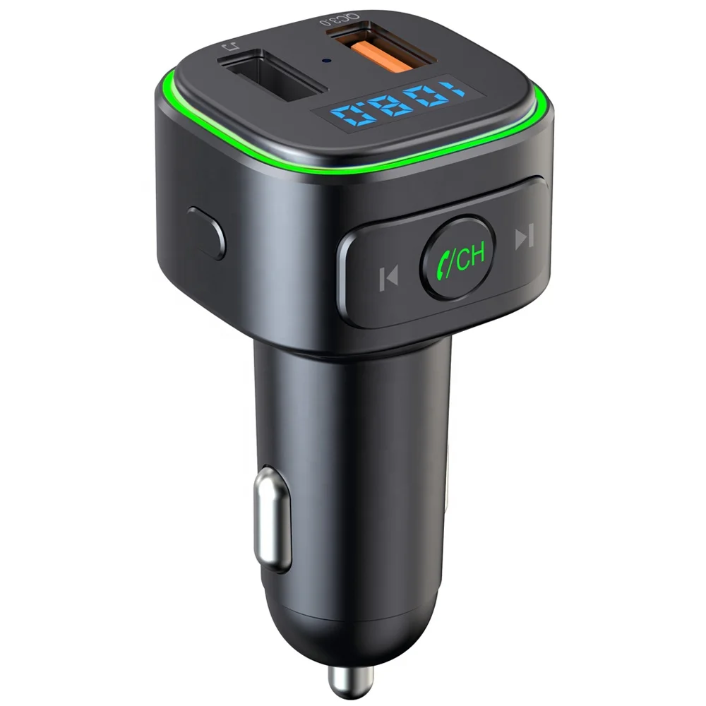  AGETUNR T46Q Bluetooth V5.0 mp3 плеер fm передатчик Дисплей напряжения 2 USB выхода handsfree car комплект изменения света для чтения