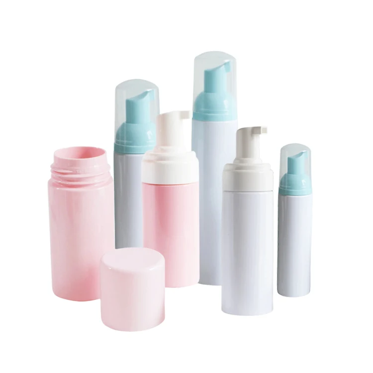 PET Rose Gold Cosmetic Soap Cleanser Dispenser White Foam Pump Bottle