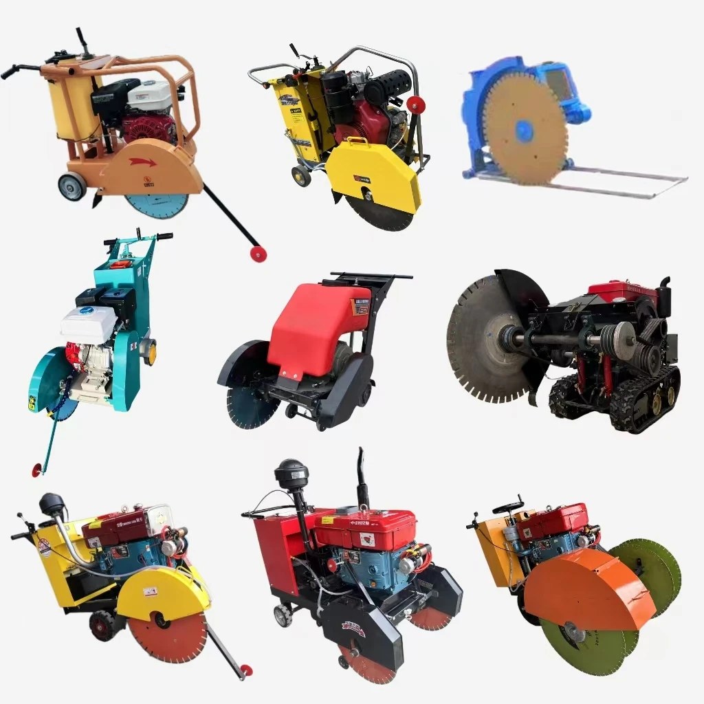 High Power Concrete Block Sawing Machine Diesel Engine Road Cutter Saw Cutter Manual Concrete Cutter With Electric Motor