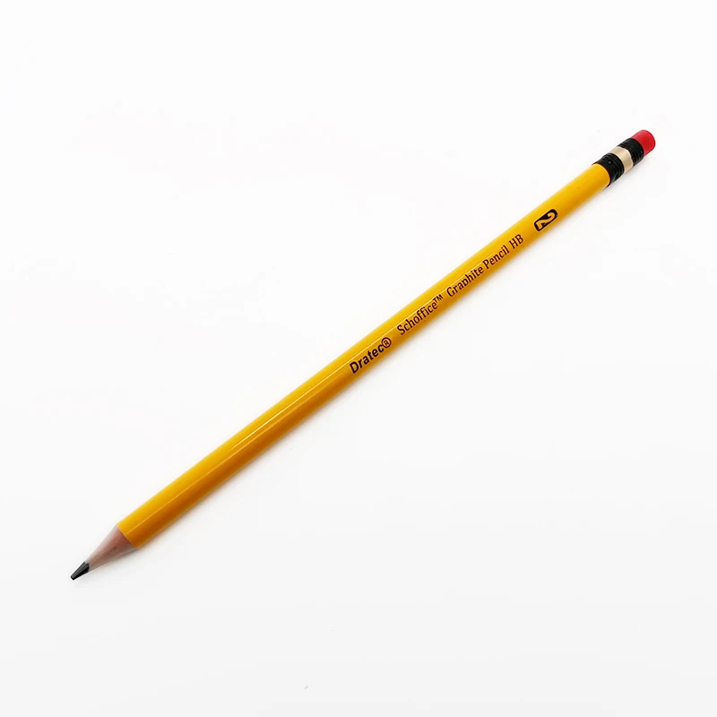 School Items Custom HB Pencil Set School Wooden  Black Lead Graphite pencil 2b No 2 pencil Set With Eraser Topper For Kids