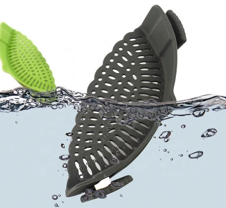 2025 Factory Hot Sale Fits All Pots and Bowls Dishwasher Safe Colander Silicone Clip on Strainers With 2 Clip