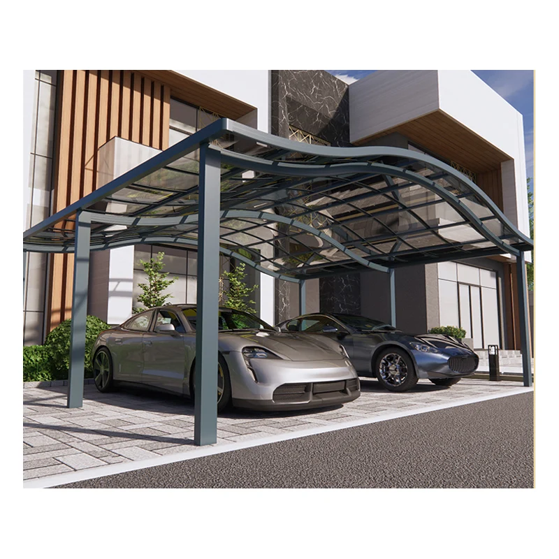 2024 New Arrival  Luxury Decorated Convenient Carport Aluminum Metal Louver Roof Carport Car Cover Car Parking Canopy Sun Shade