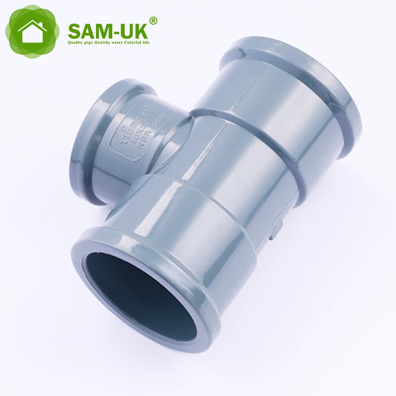 Factory customized sale in the current season cross pvc tee pipe fittings gray reducingFactory can be customized sale in the cur