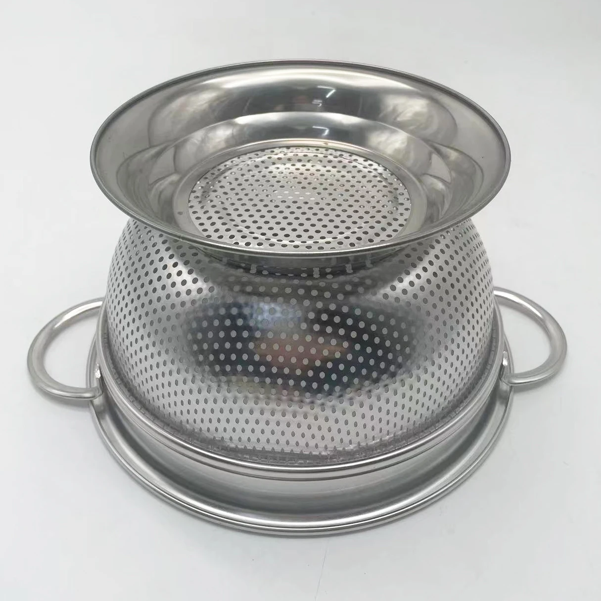 FTS colander and basket strainer for fruit metal chinese metal colander stainless chinese colander