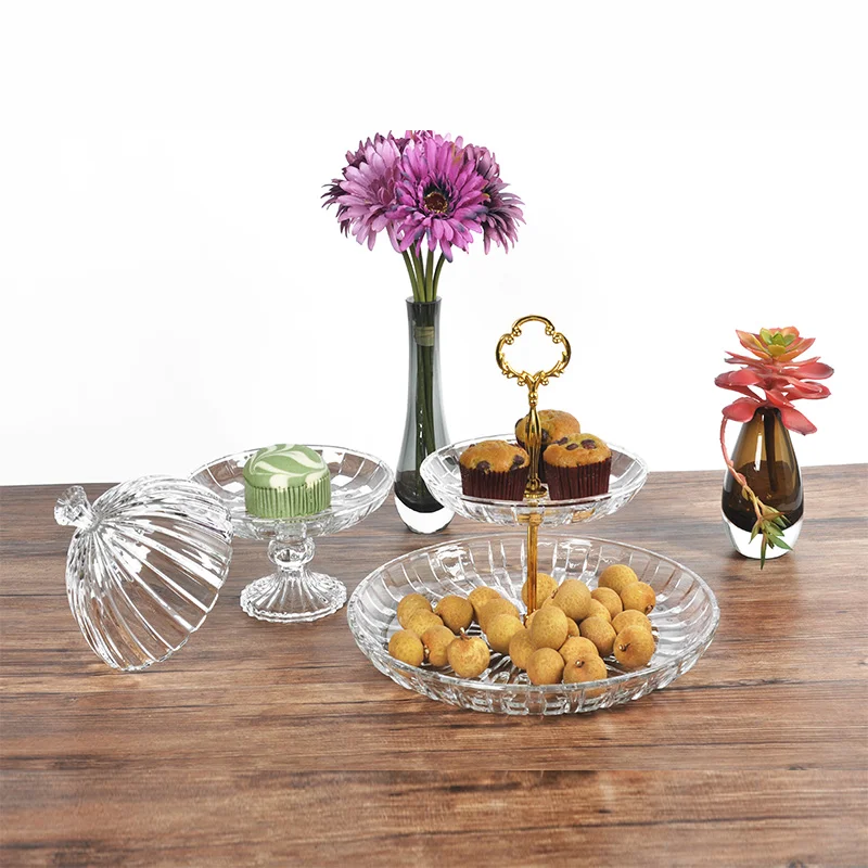 Nordic 4 6 8 10 Inches Single Pice Rectangle Aesthetic Set Holder Presentation Non Stick Coating 3 Tier Cake Plate