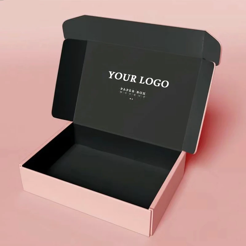 Custom logo print airplane box corrugated paper mailer cosmetic hat clothing shipping boxes bulk cardboard for packaging
