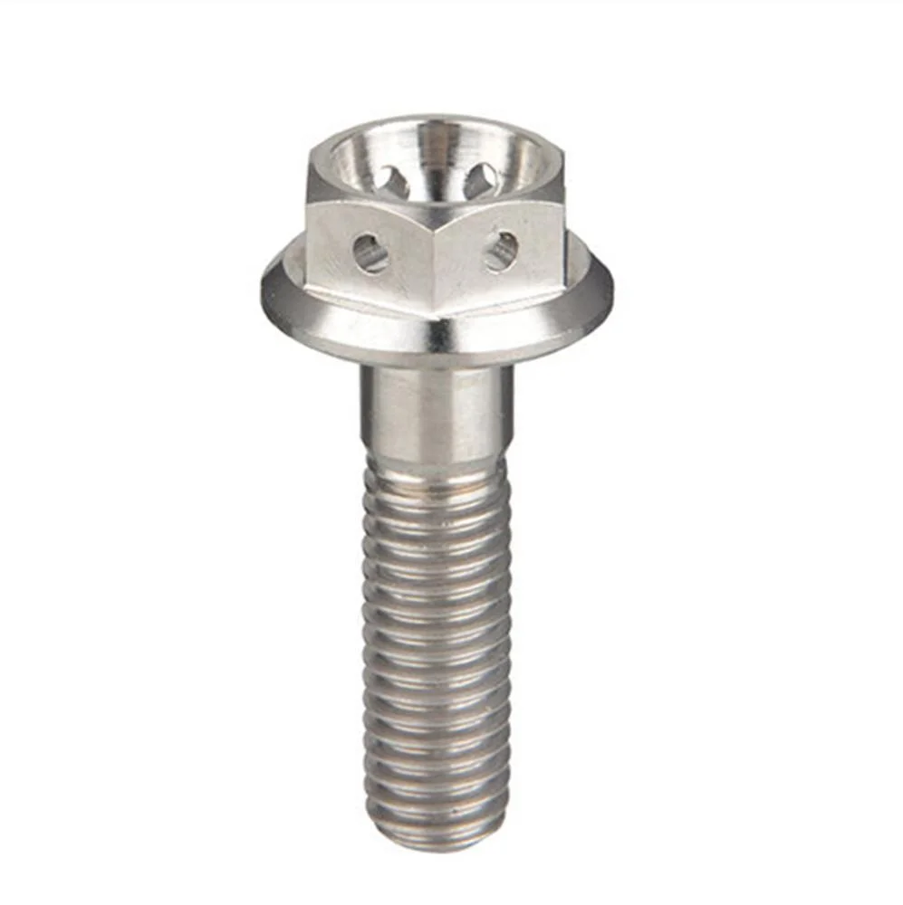 GR5 Titanium DIN6926 M6x45 Hex Flange bolts silver color For sale