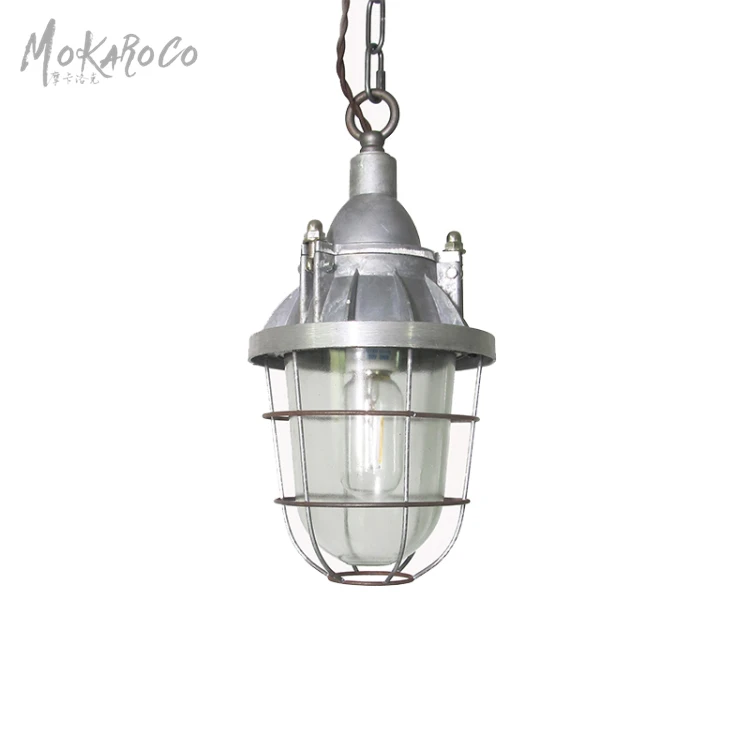 Retro attic retro restaurant chandelier industrial style glass creative personality bar and cafe die cast aluminum lamps