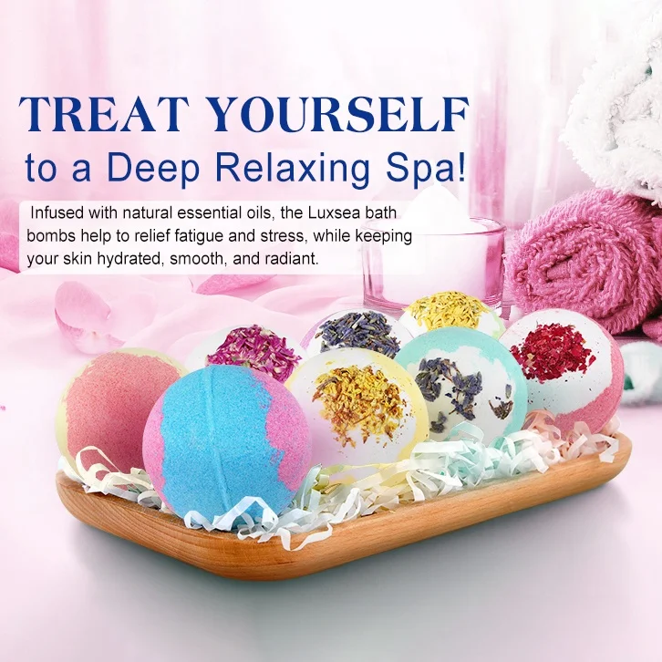 Wholesale gift set with jewelry inside bubble vegan natural organic fizzy bath bombs bath fizzies