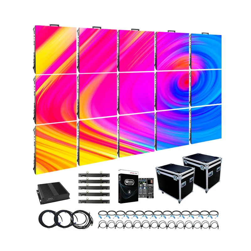 Pantalla LED Exterior P3.91 500mmx500mm Rental Stage Church LED Video Wall System 2.9mm Pantallas LED Para Eventos P3