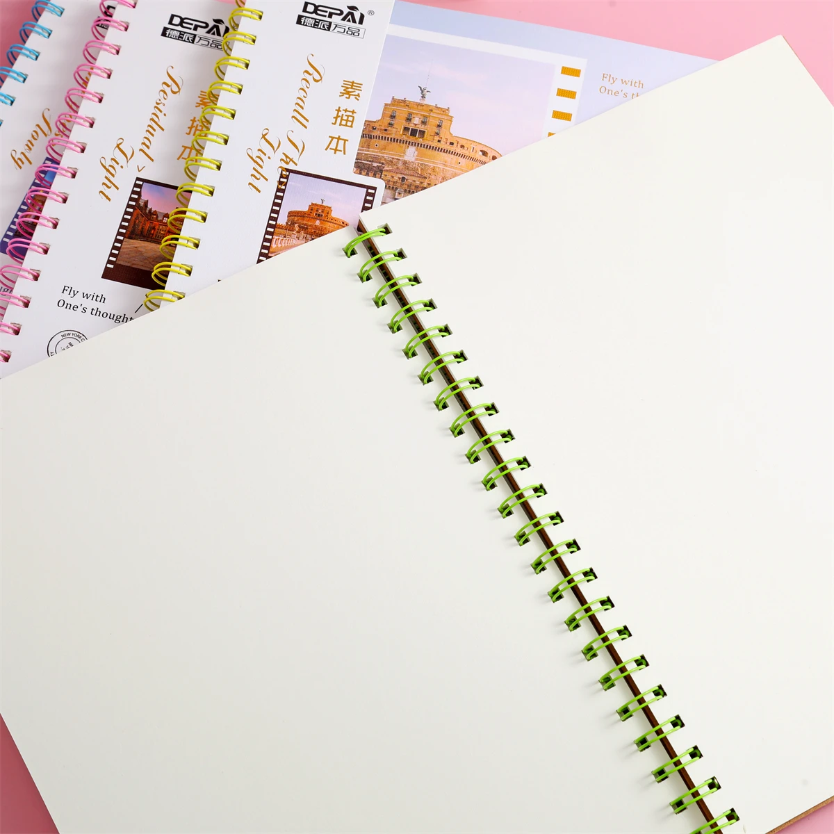 A3 A4 A5 Art Sketchbook Canvas Cover Watercolor Paper Sketchbook Double Coil Spiral Sketch Book For Drawing Sketch Pad