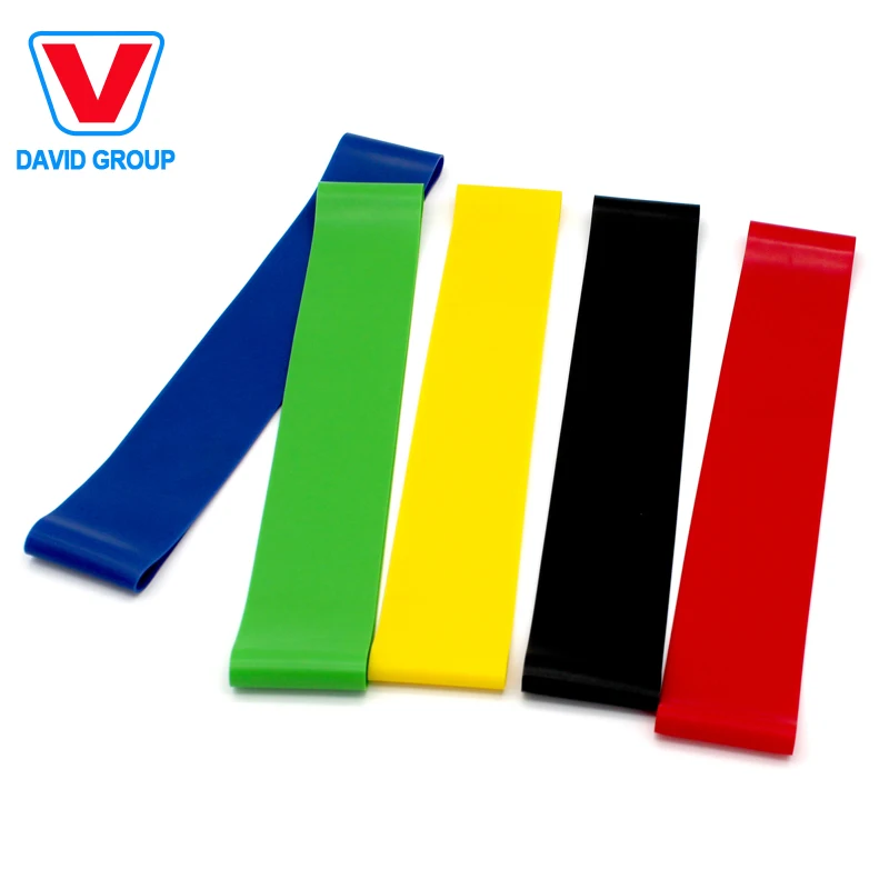 Custom logo elastic yoga bodybuilding pull up fabric cotton nylon Latex resistance bands for yoga sports
