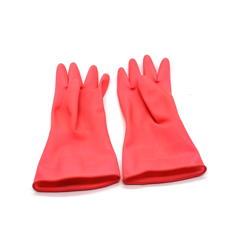 Made in China Mining Cheap Short Latex Household Women Clean Kitchen Gloves
