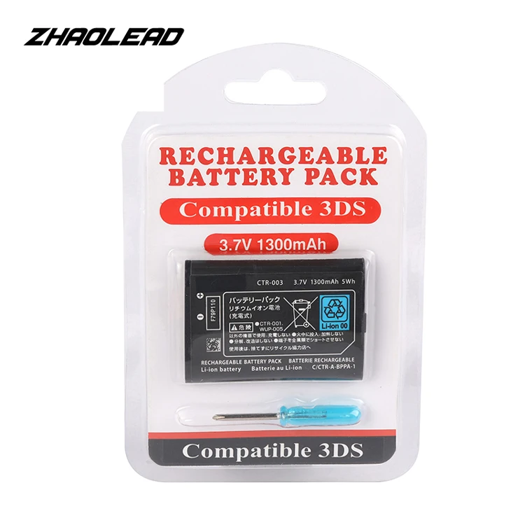 CTR-003 1300mah 3.7v Handheld Game Console The Lithium Rechargeable Cell Battery For Nintendo 2ds 3ds