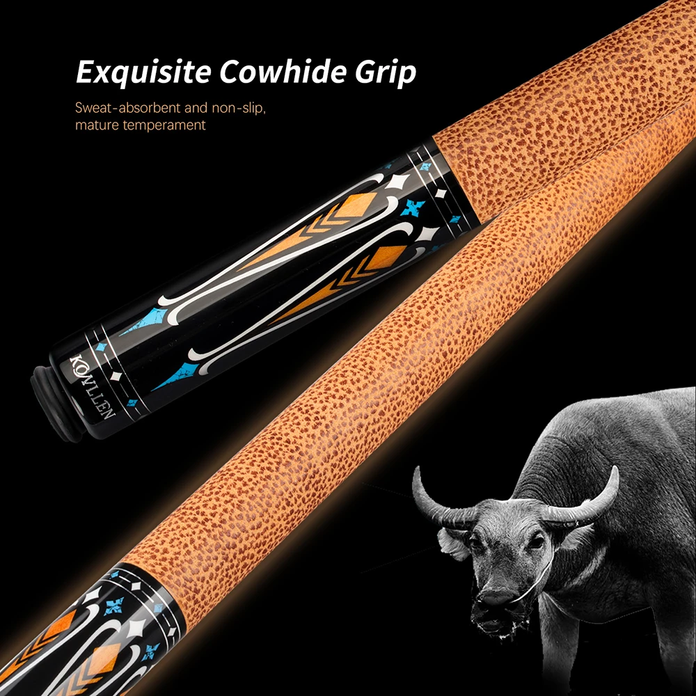 KONLLEN Billiard Stick 12.5mm Tip 3*8/8 Joint Pin Billiard Cue Carbon Fiber Pool Cue Stick