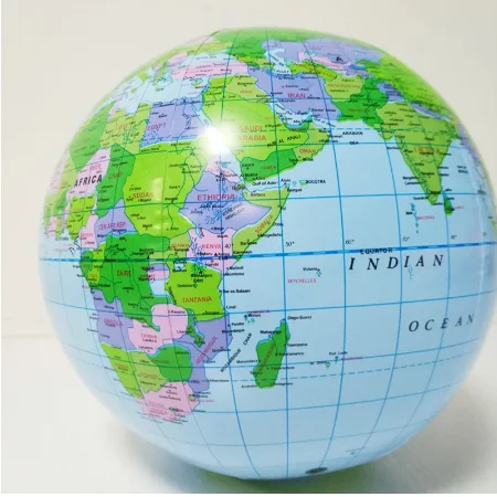 1pcs 40CM Inflatable World Globe Map ball Squishy Toys Early Education Geography Toys Map Balloon Beach Ball Toy For Children